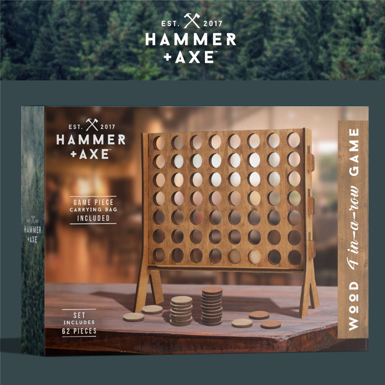 Hammer And Axe 2 Player Wood Four In A Row Wayfair Canada